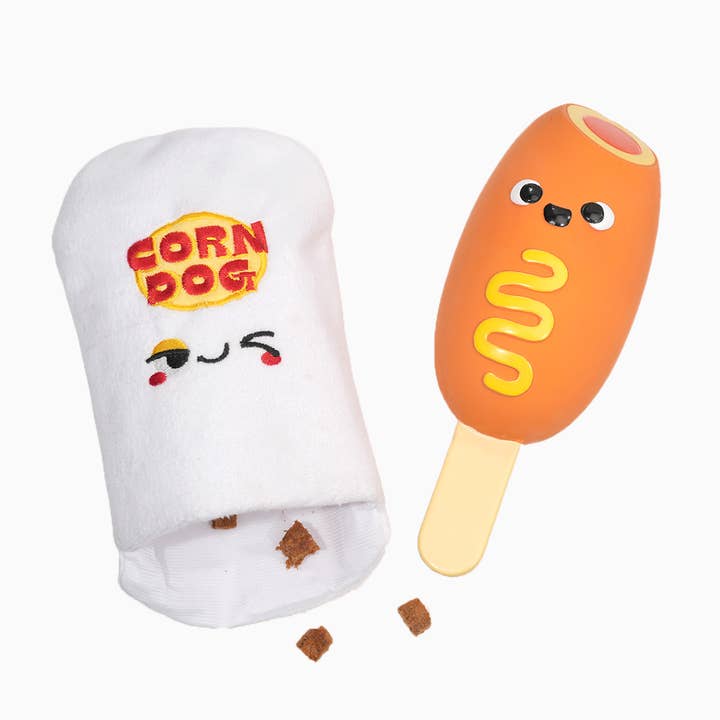 Hugsmart Products Inc - Wholesale Pet Plush Toy - Dog - Orilandpet - Food Party | Corn Dog - Dog Plush Toy