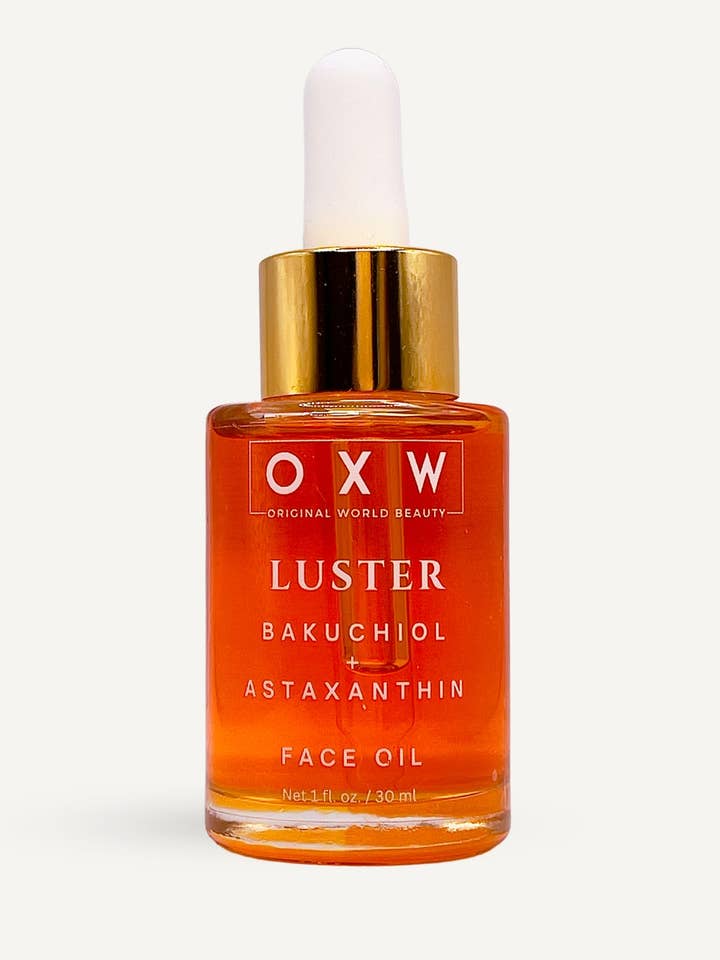 Luster Bakuchiol + Astaxanthin Face Oil Retinol Alternative for wholesale by OXW Beauty