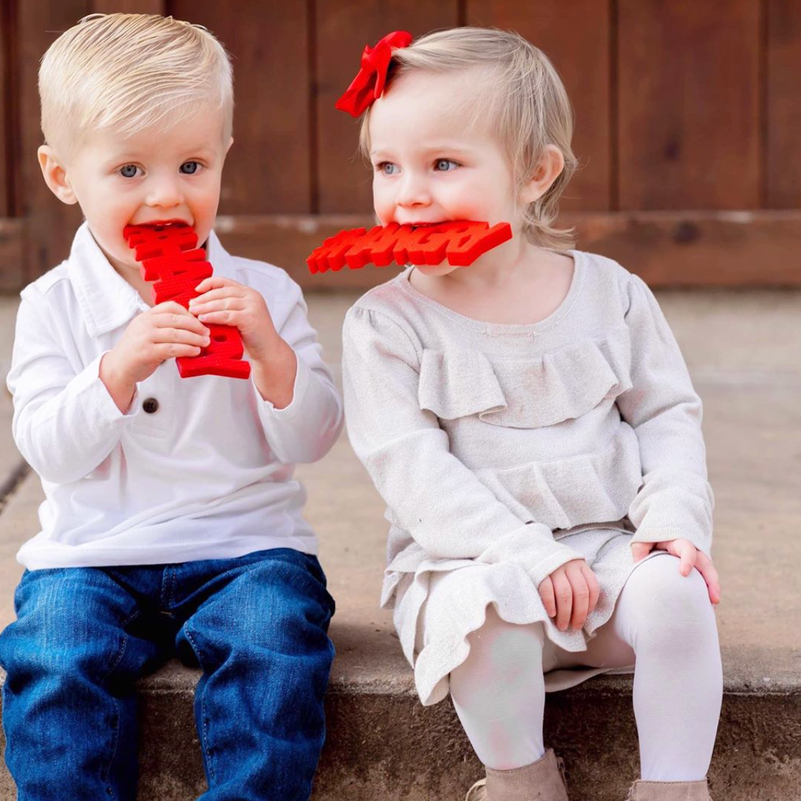 TeetheWord Teethers - Venta al por mayor Mordedor - Bebés - #HANGRY rojo3