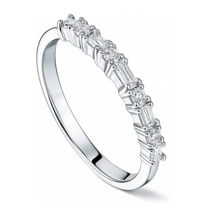 BERRICLE Sterling Sølv Art Deco CZ Stablebar Evighedsring for engroshandel hos BERRICLE