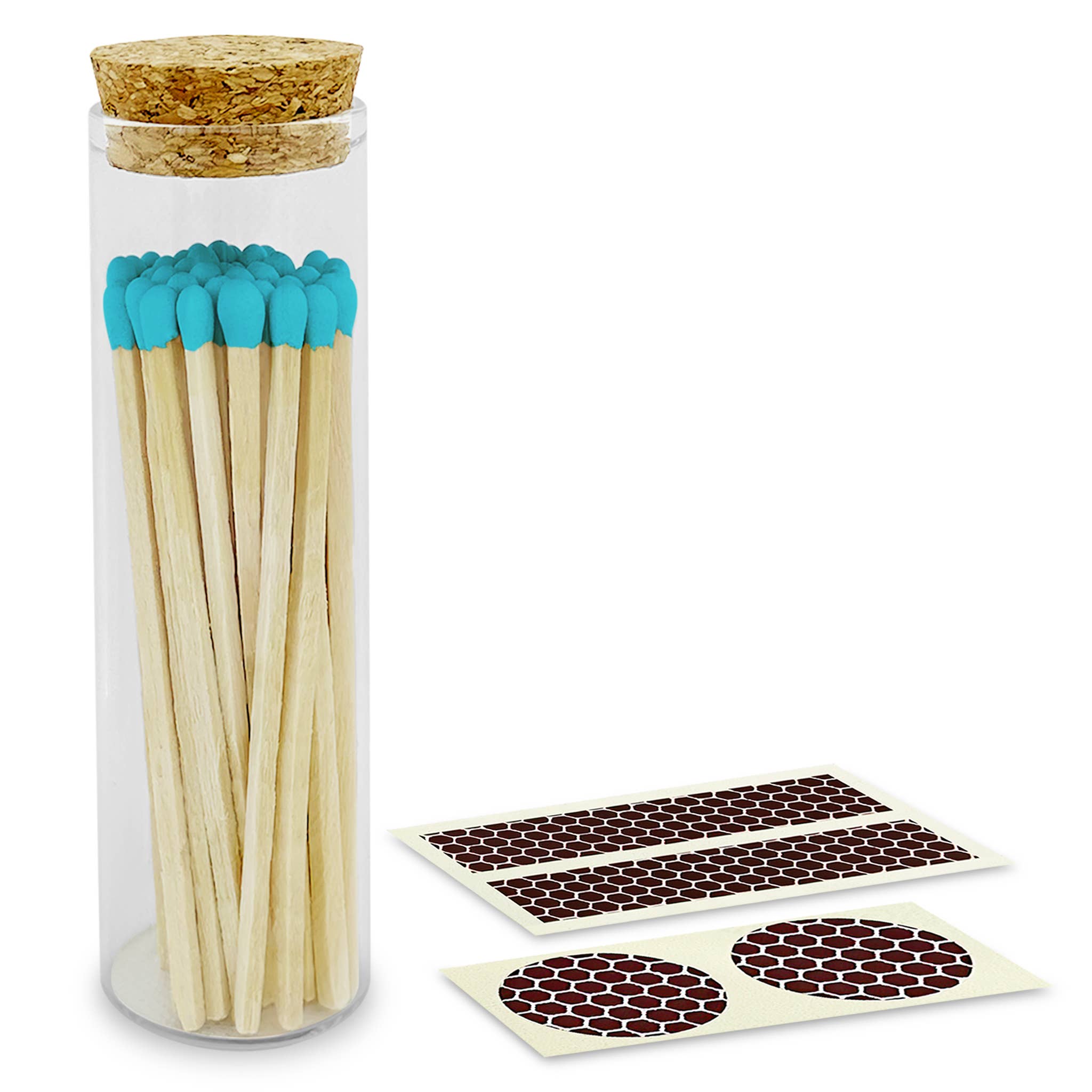 Thankful Greetings - Wholesale Matches - 4" Matches in Chic Cork Top Jar - Colors of Your Choice31