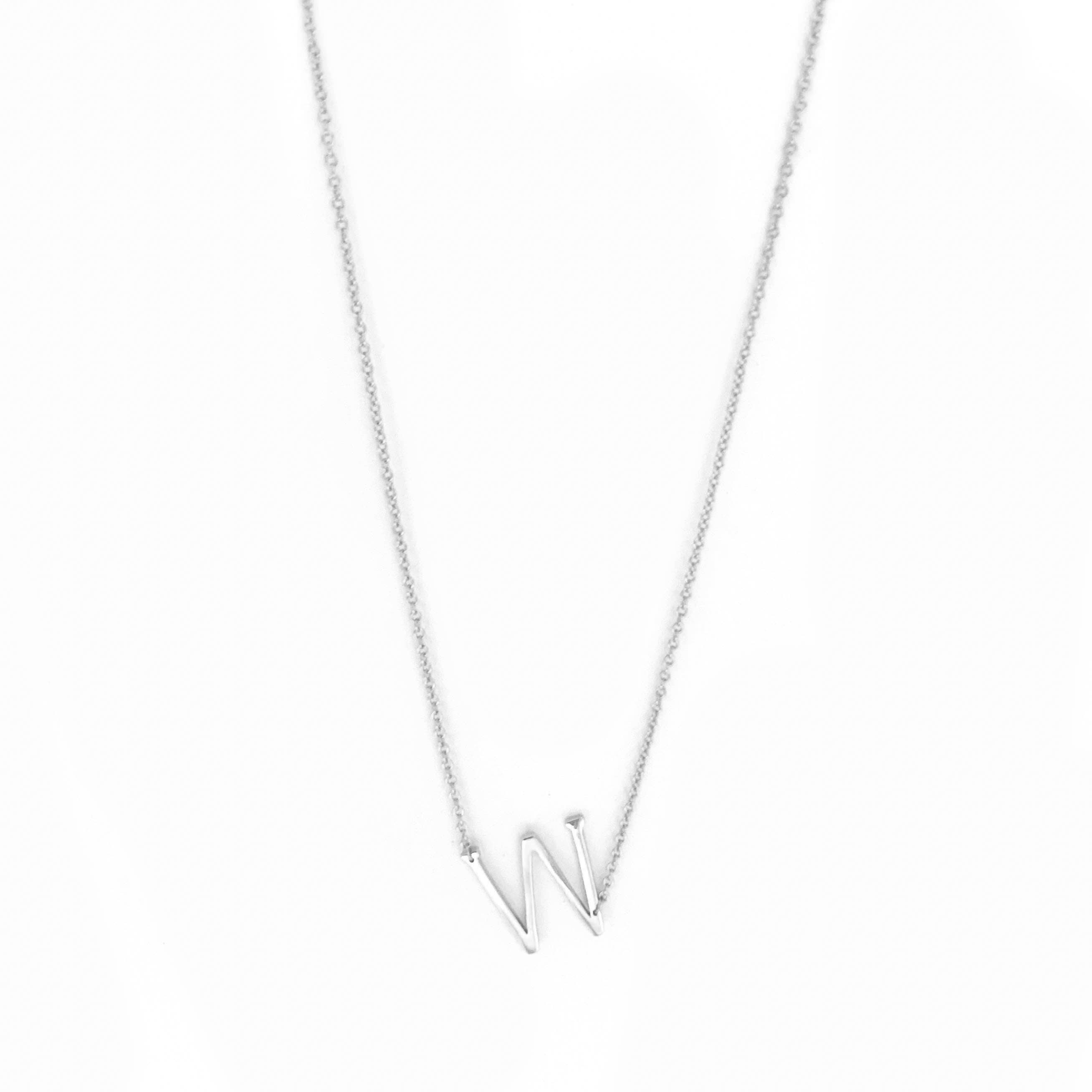 Marlyn Schiff - Wholesale Pendant/Charm Necklace - sterling silver sideways initial necklace16