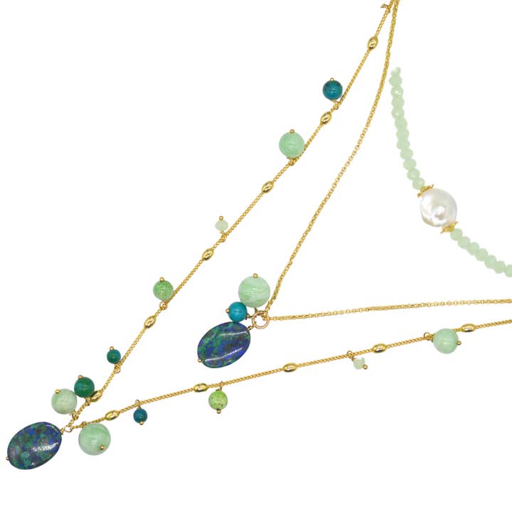 Glamour Green Moonstone, Azurite, Green Varisite and Fresh Water Pearl necklaces and other Purchase Wholesale dolomite lime. Free Returns & Net 60 Terms on Faire trending on Faire.