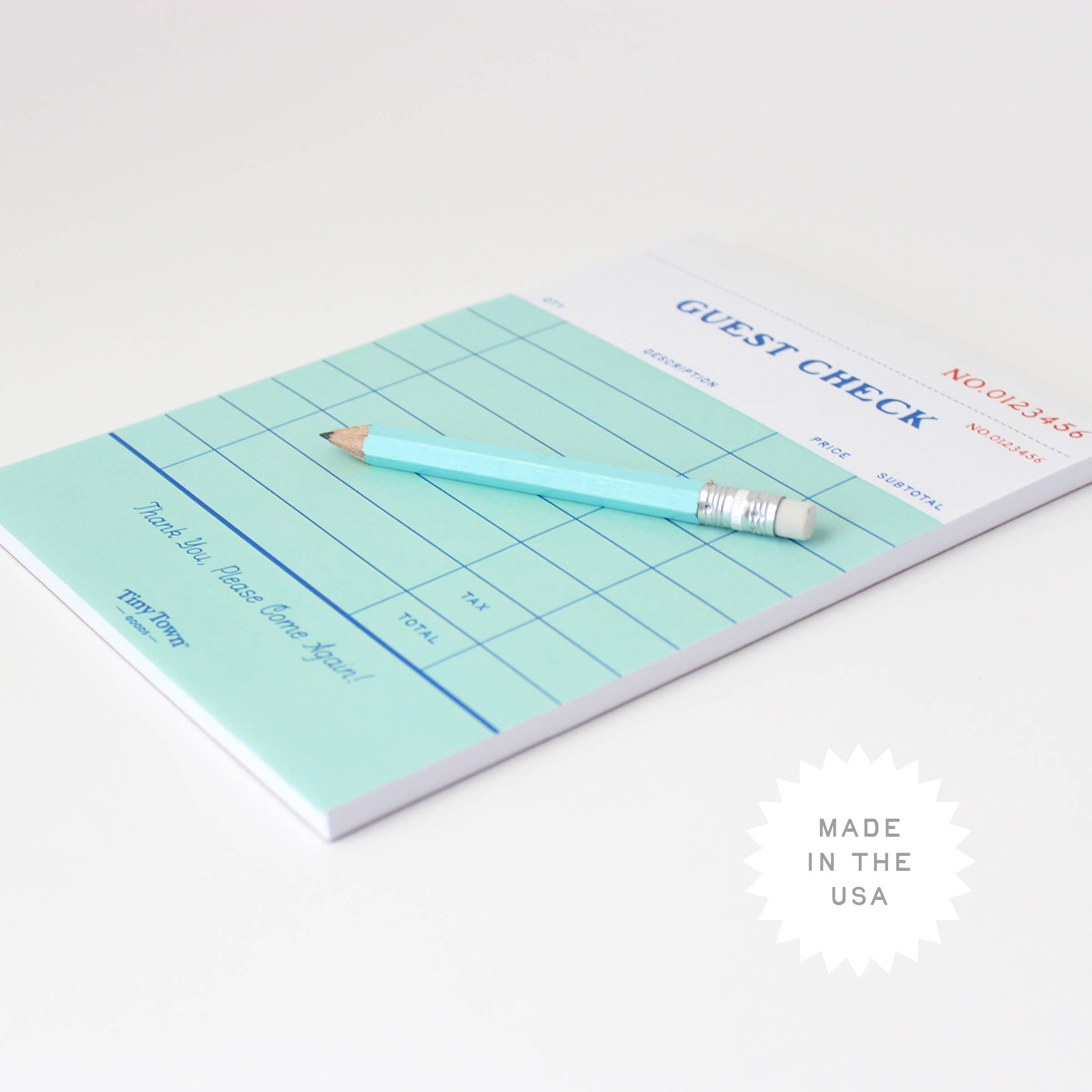 Inklings Paperie - Wholesale Notepad - Inklings Tiny Town™ Play Notepad - Guest Check2