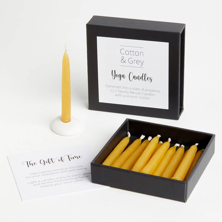 Cotton & Grey - Wholesale Tapered Candle/Candlestick - Yoga Candles