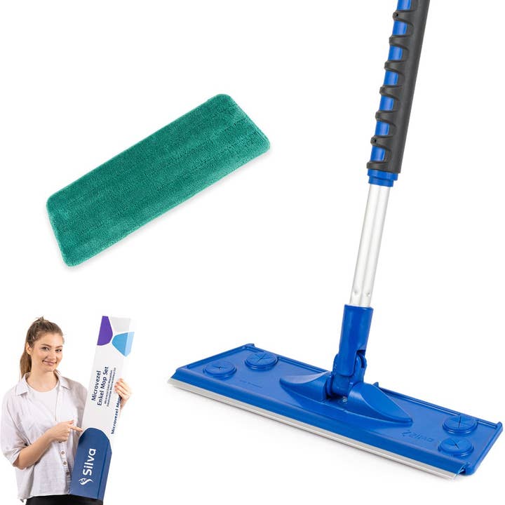 Silva Microfiber Floor Mop - Mop with Telescopic Handle - Wet Cloth for wholesale by Mevsim Store