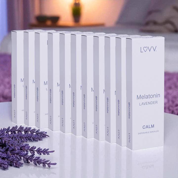 LUVV Labs - Wholesale Aromatherapy Inhaler - 10 LUVV CALM Melatonin Infused Lavender Flavored Inhealers 5