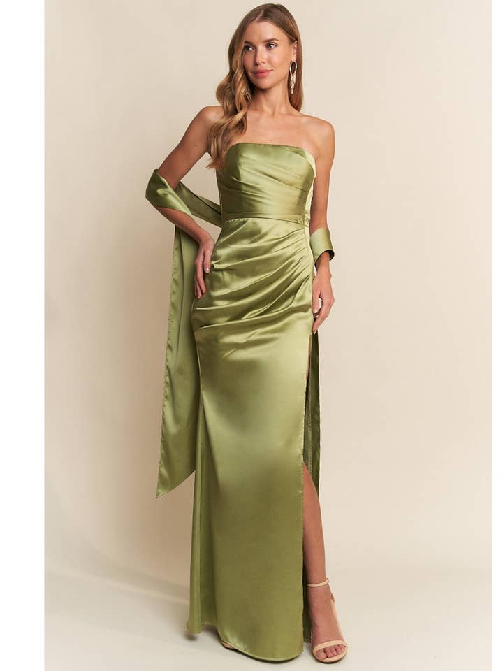 Maniju – wholesale Dress – Women's – STRAIGHT NECKLINE STRAPLESS MERMAID DRESS 0