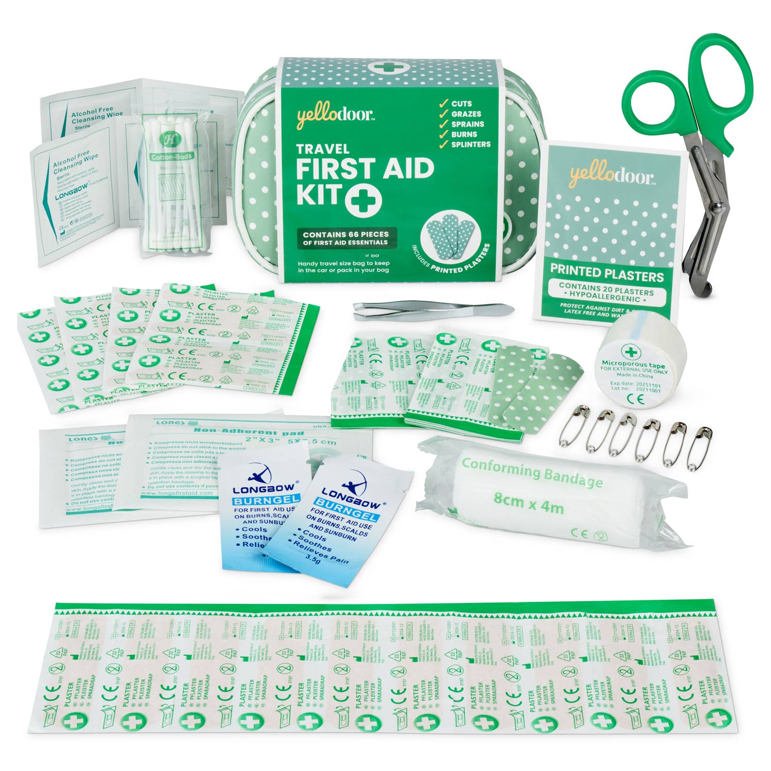 Yellodoor - Wholesale First Aid Kit - 66 Piece Mini First Aid Kit Travel1
