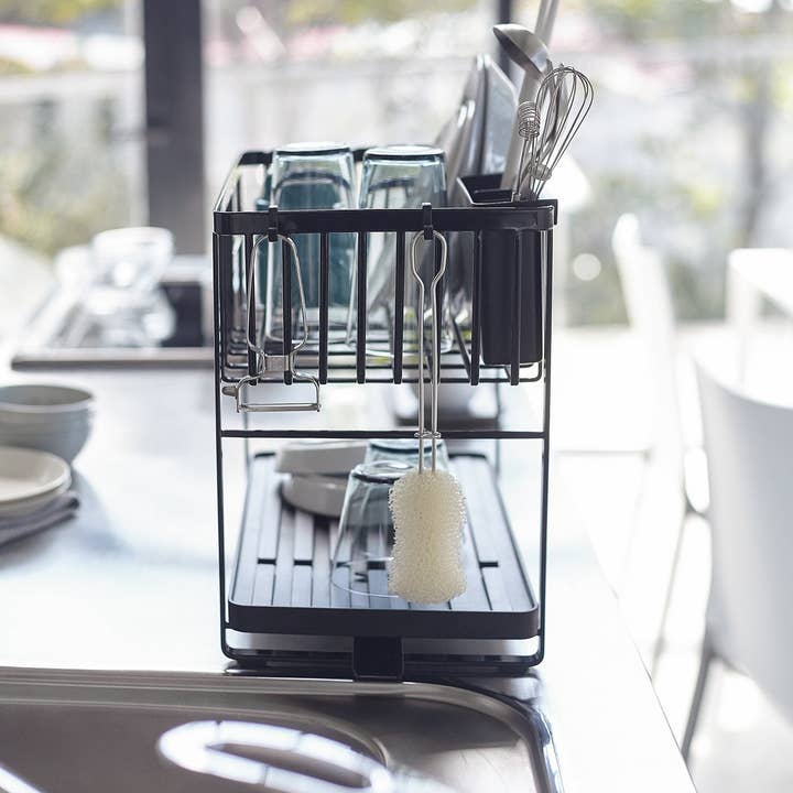 Yamazaki Home - Wholesale Dish Drying Mat/Rack - Tower Two-Tier Dish Rack - Steel8