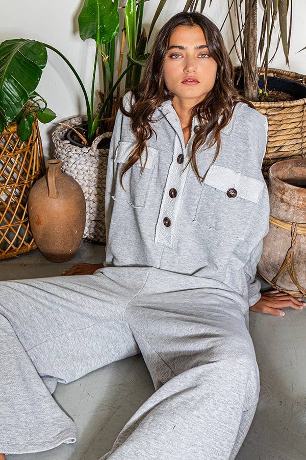 BUCKETLIST INC - Wholesale Jumpsuit - Women's - R5343 Oversize French Terry Jumpsuit10