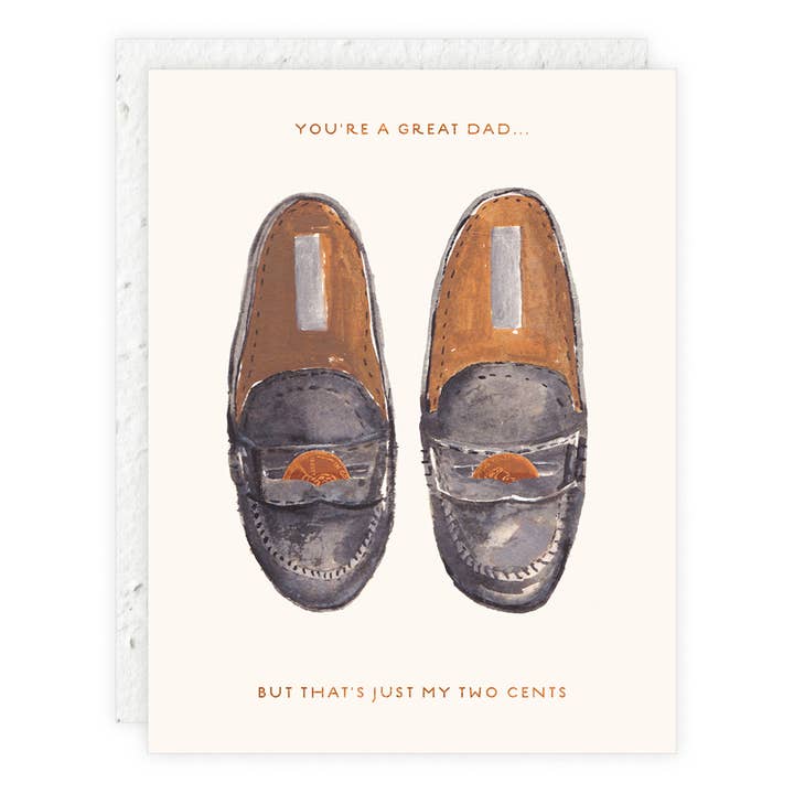 Penny Loafers - Father's DAy Card for wholesale by Seedlings