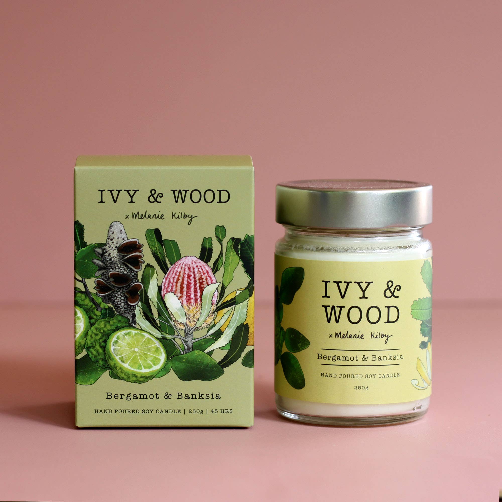 Australiana: Vela de Soja de Bergamota e Banksia por atacado de Ivy & Wood