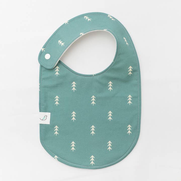 Charlie Snap Bib - Evergreen for wholesale by Hemming Birds