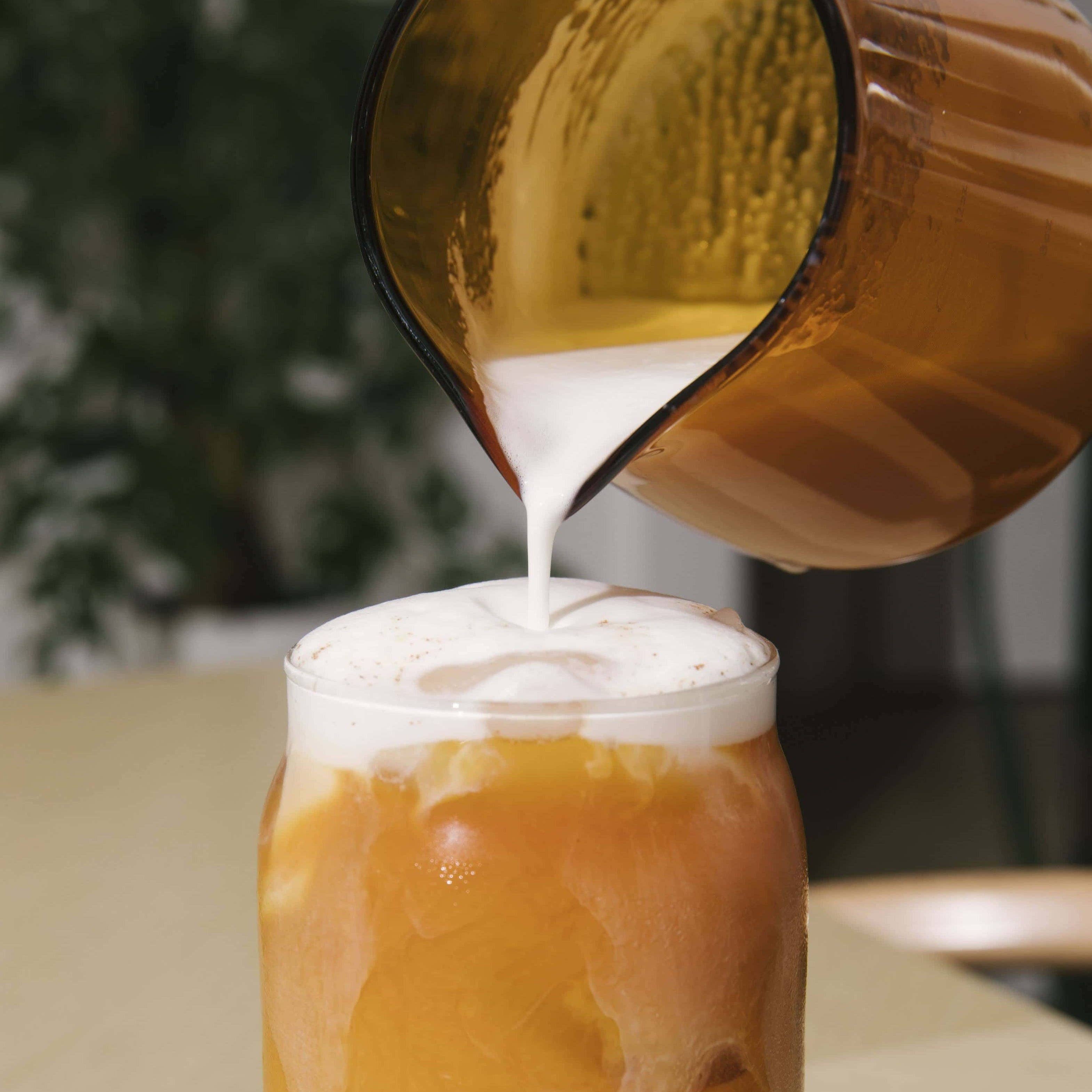 TEASPRESSA | LUXE Mixer Cube - Wholesale Pitcher - Glass Milk Frothing and Pouring Pitcher2