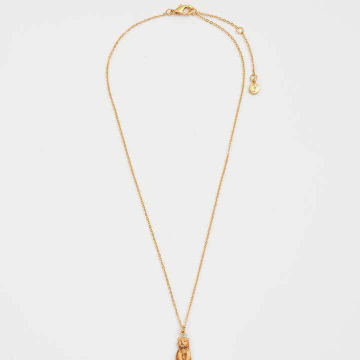 Fable England – wholesale Pendant/charm necklace – Party Bear Gold Chain Necklace3