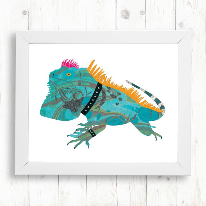 Kunstdruck von Iguana für den Großhandel von Whimsy Spot