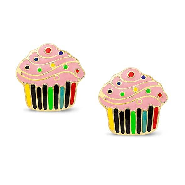 Cupcake Stud Earrings for wholesale by Lily Nily