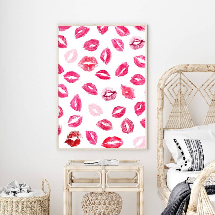 Impressão artística de lábios, gravuras, pôsteres, decoração de quarto, presentes por atacado de PRINTD image