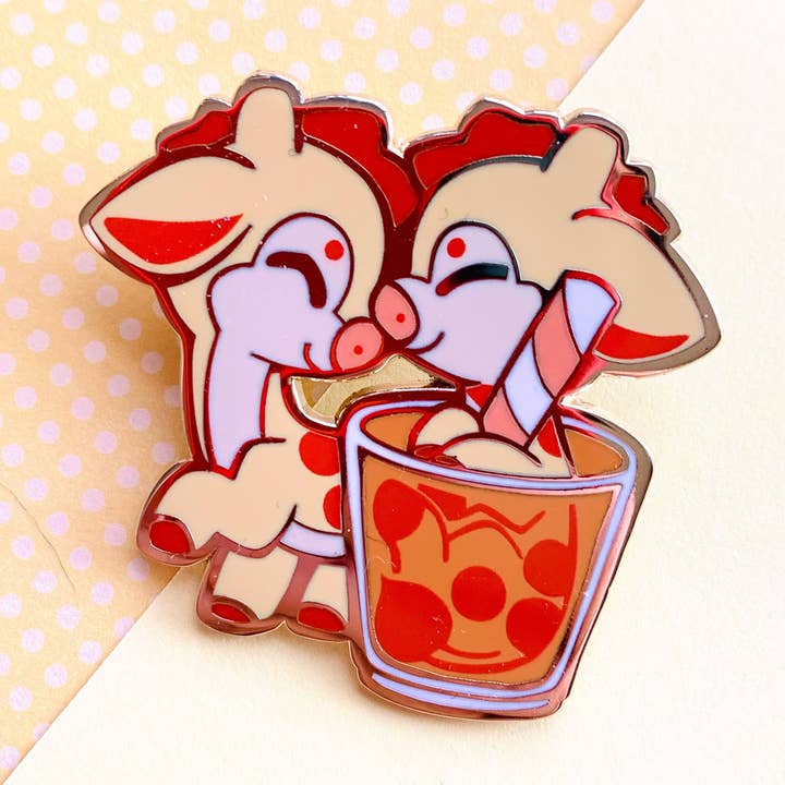 “Boba Giraffes” Enamel Pin for wholesale by Loppy Rae