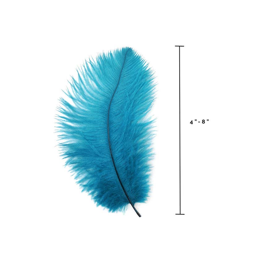 Zucker Feather Products - Wholesale Feathers - Ostrich Feathers 4-8" Drabs - Dark Aqua2