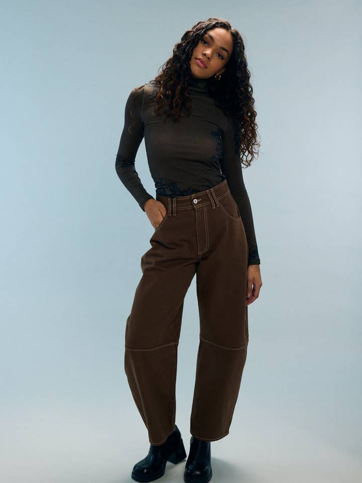 Nitah - Wholesale Jeans - Women's - Jean brown Josef1