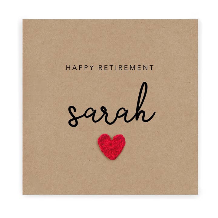 Personalisierte Rentenkarte, Happy Retirement Card, Retirin für den Großhandel von Fifi's Handcrafted