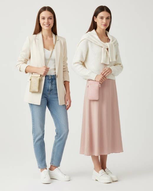 Hatzzi – bolsa tiracolo - Mulher por atacado – Mala a Tiracolo em Pele Vegan Entrançada para Telemóvel6