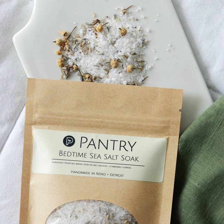 Pantry Products - Skin, Body, + Wellness - Vente Sel de bain - Trempage au sel de mer pour le coucher, sels de bain apaisants0