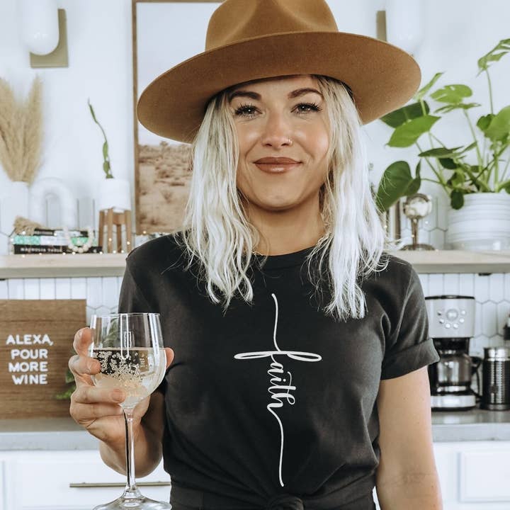 Faith Cross Graphic Tee for wholesale by Bella Me