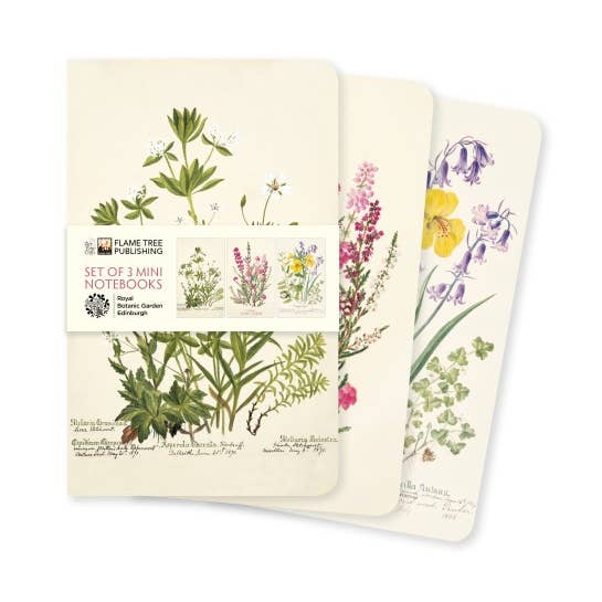 Texas Bookman - Wholesale Notebook - Royal Botanic Garden Edinburgh Set of 3 Mini Notebooks