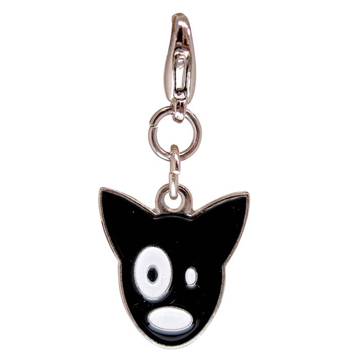 Black Silly Doggy Metal Charm for wholesale by Klippo Pet