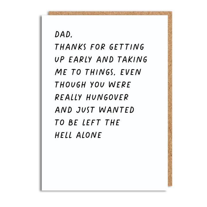 Tarjeta divertida para el Día del Padre - 'Papá solo' para venta al por mayor de The Buddy Fernandez Card Company