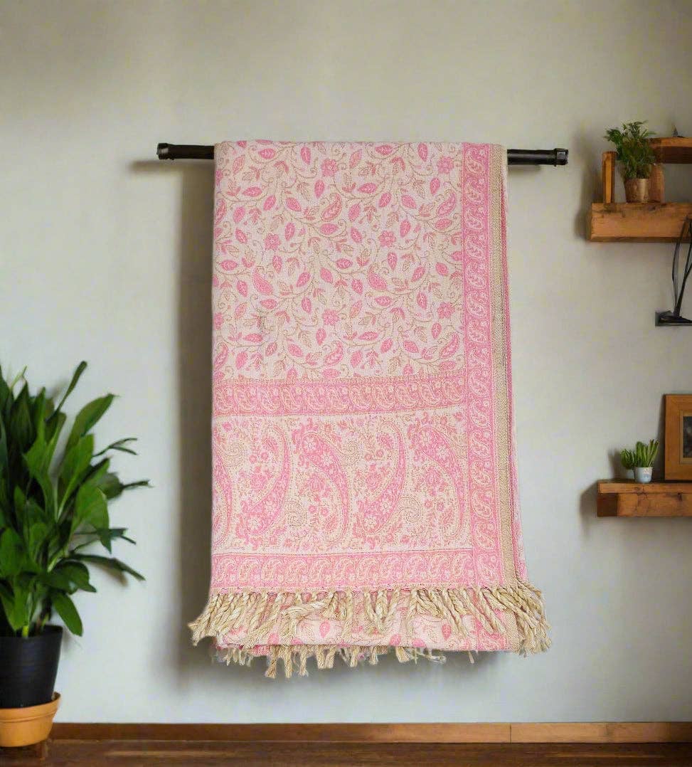 Tibet Handicrafts LLC - Wholesale Throw Blanket - Baby Pink Vibes2