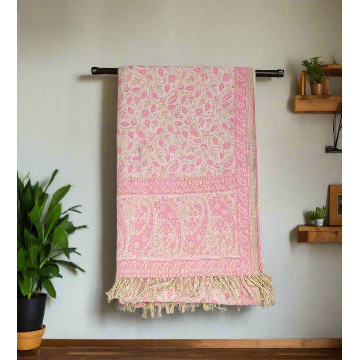 Tibet Handicrafts LLC - Wholesale Throw Blanket - Baby Pink Vibes2