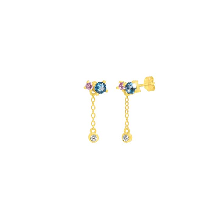 CLOUS D'OREILLES BLAIR DORÉS pour la vente par fyb jewelry