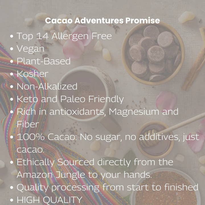 Cacao Adventures - Wholesale Baking Chocolate - High Amazon Basin Ceremonial-Grade Cacao – Raw Single-Origin10