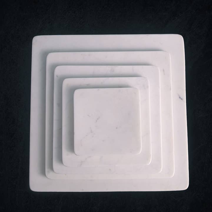 BIDKhome - Wholesale Platter - X-Lg. Square Marble Platter 15" x 15"