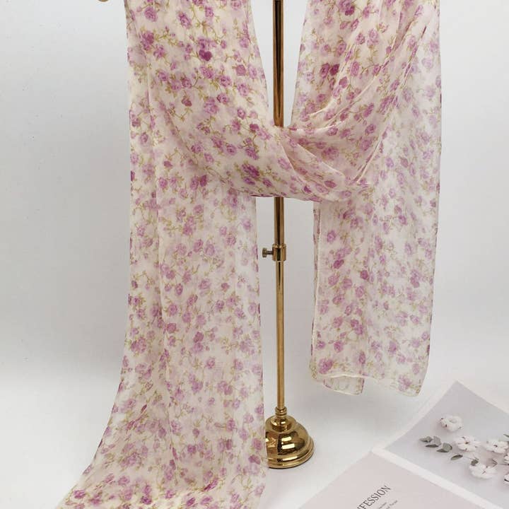 Funkyrel® Atzbranding Limited - Vente Écharpe – femme - Scarvii - Écharpe et Châle à Imprimé Floral6