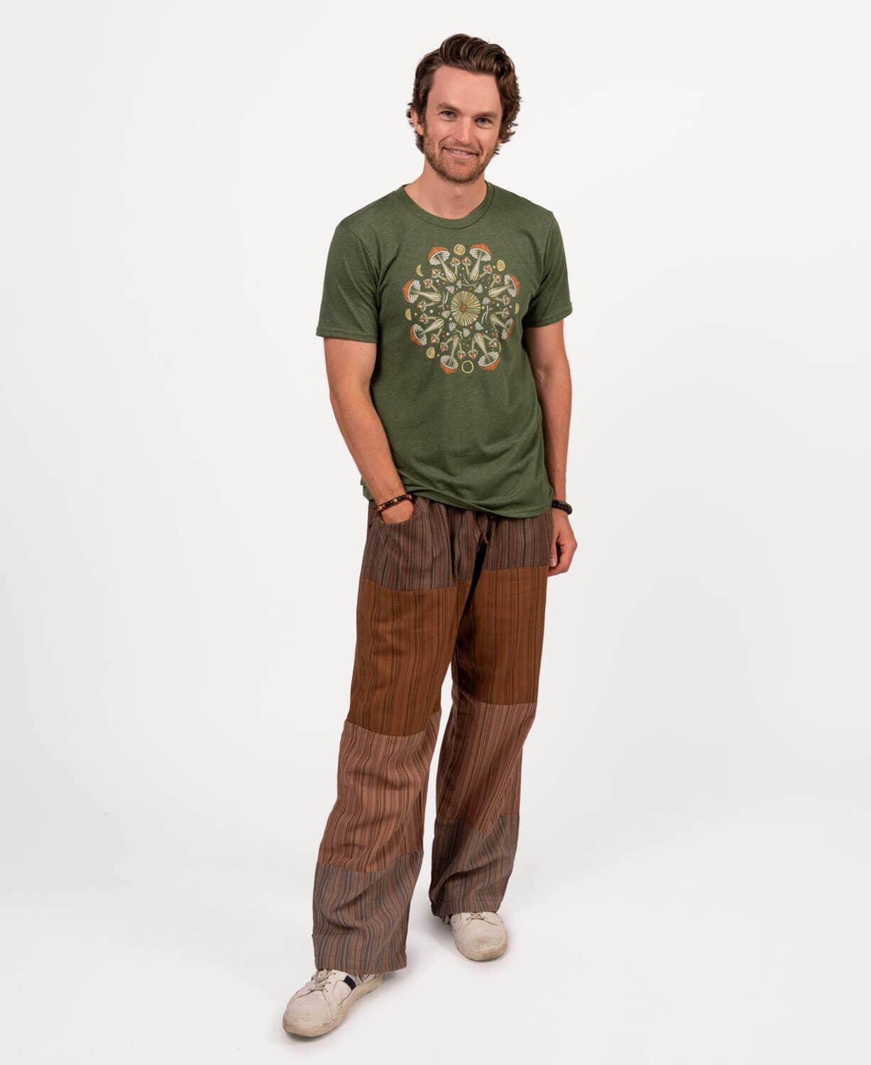 Soul Flower - Wholesale Screen Printed T-Shirt - Unisex - Mushroom Mandala Recycled T-Shirt - Unisex - Camping Tees7