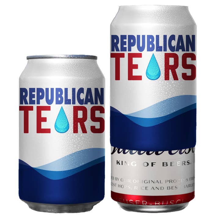 Beersy - Wholesale Drink Huggers & Koozies - Republican Tears Silicone Can Cooler, Koozie, Can Holder