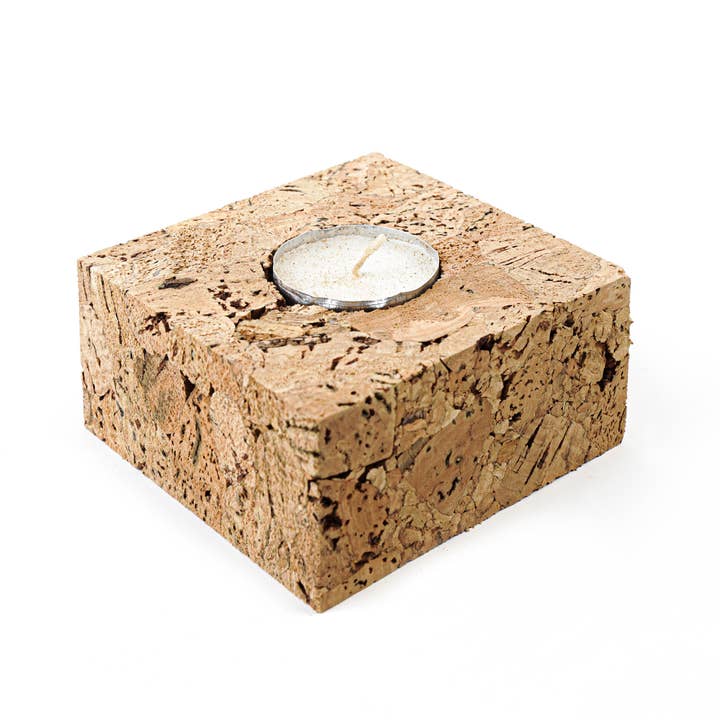 100% kork | CALMA | Naturlig Candel Holder Lille for engroshandel hos NATTU - Ecoproducts for Life