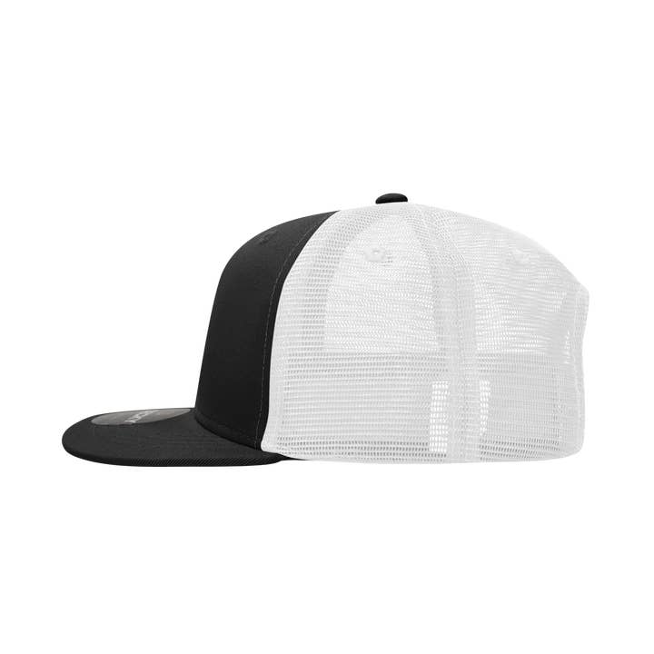 The Park Wholesale - Wholesale Trucker hat – Unisex - Decky 1052 - Blank 6 Panel Trucker Hat, Flat Bill Snapback - 105249