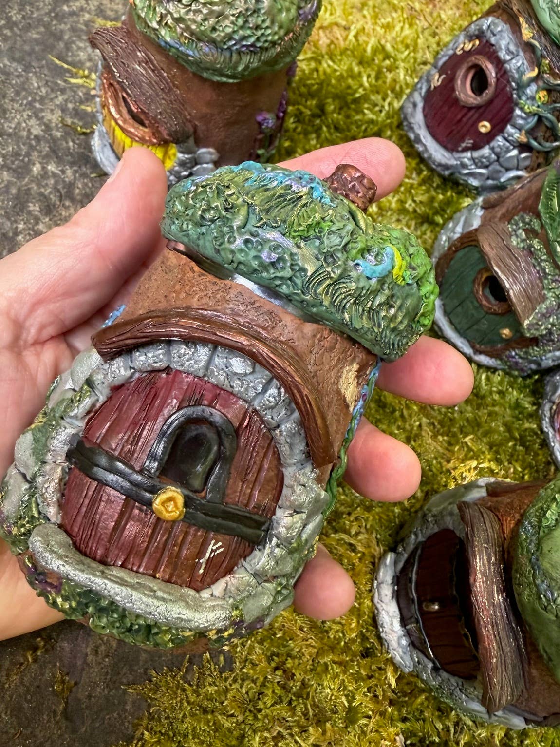 The Woodland Wandolier - Wholesale Decorative Jar - Hobbit House Jar Trio – Assorted Forest Doors7