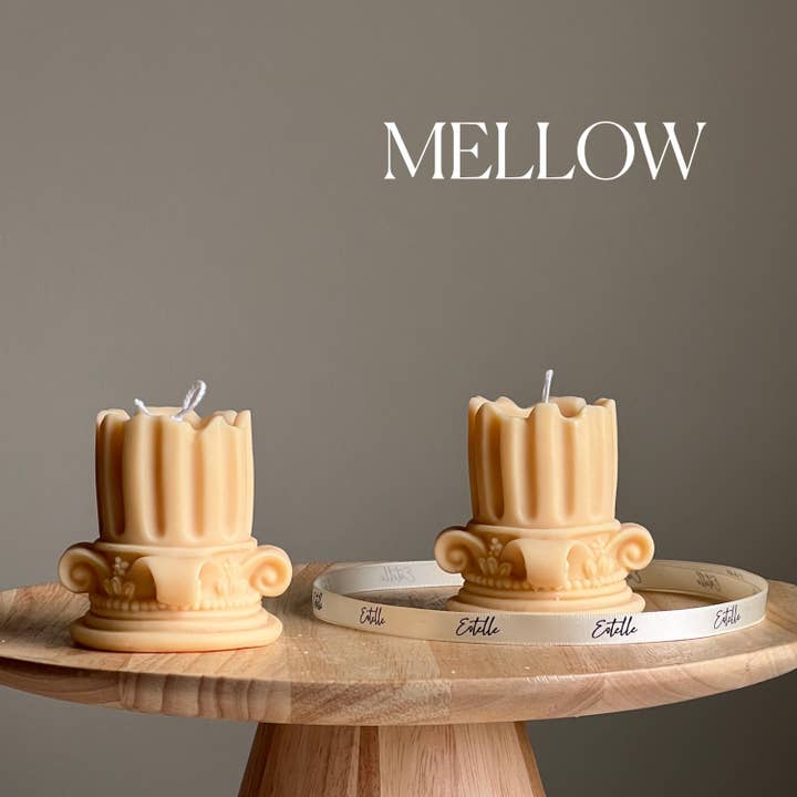Estelle Studio - Wholesale Novelty Candle - Soy Wax Roman Column Candle: Handmade Home Decor3