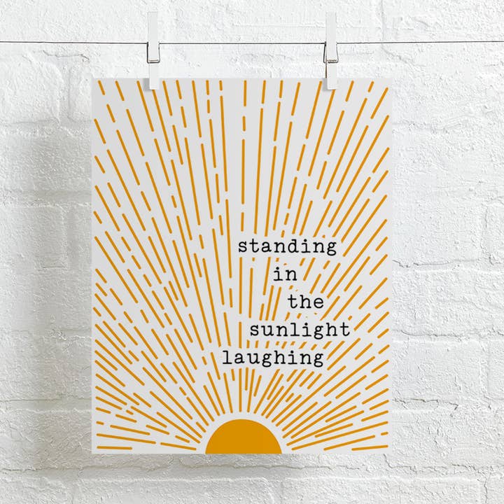 Van Morrison | Brown Eyed Girl sunshine song lyric art print for wholesale by Lyrical Artworks