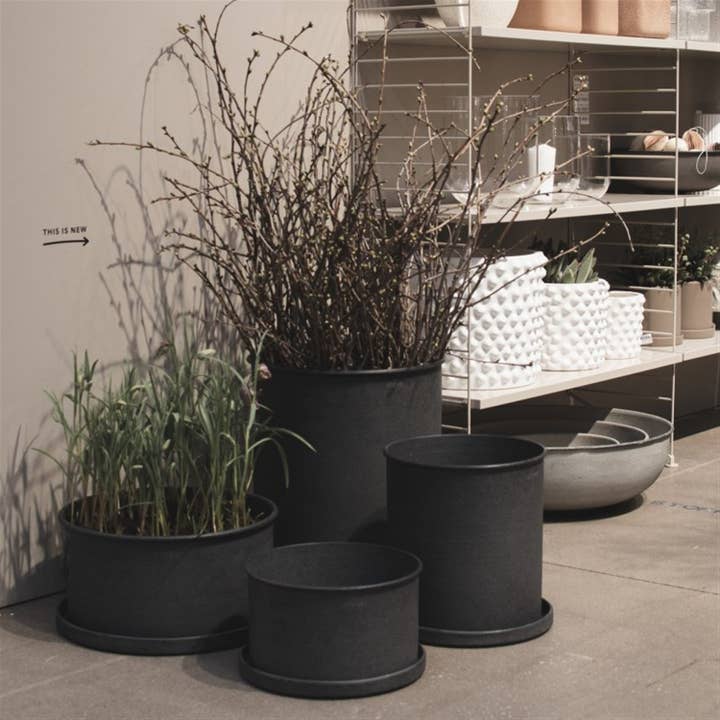 Plant Pot 2-set black for wholesale on Faire2