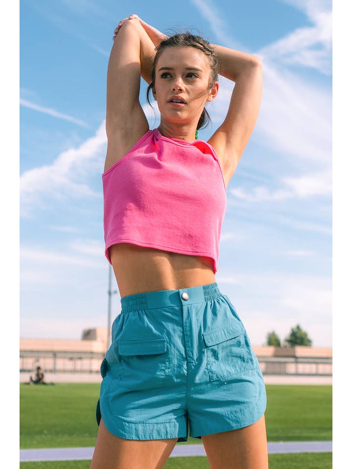 VERY J - Wholesale Athletic Shorts - Women's - NP70131-High Waisted Active Shorts