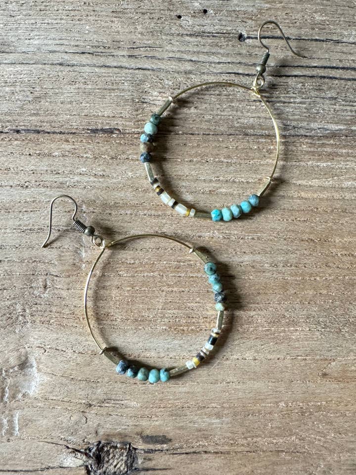 Hartley Hoop Earrings for wholesale by Funky Trunk Vintage Designs