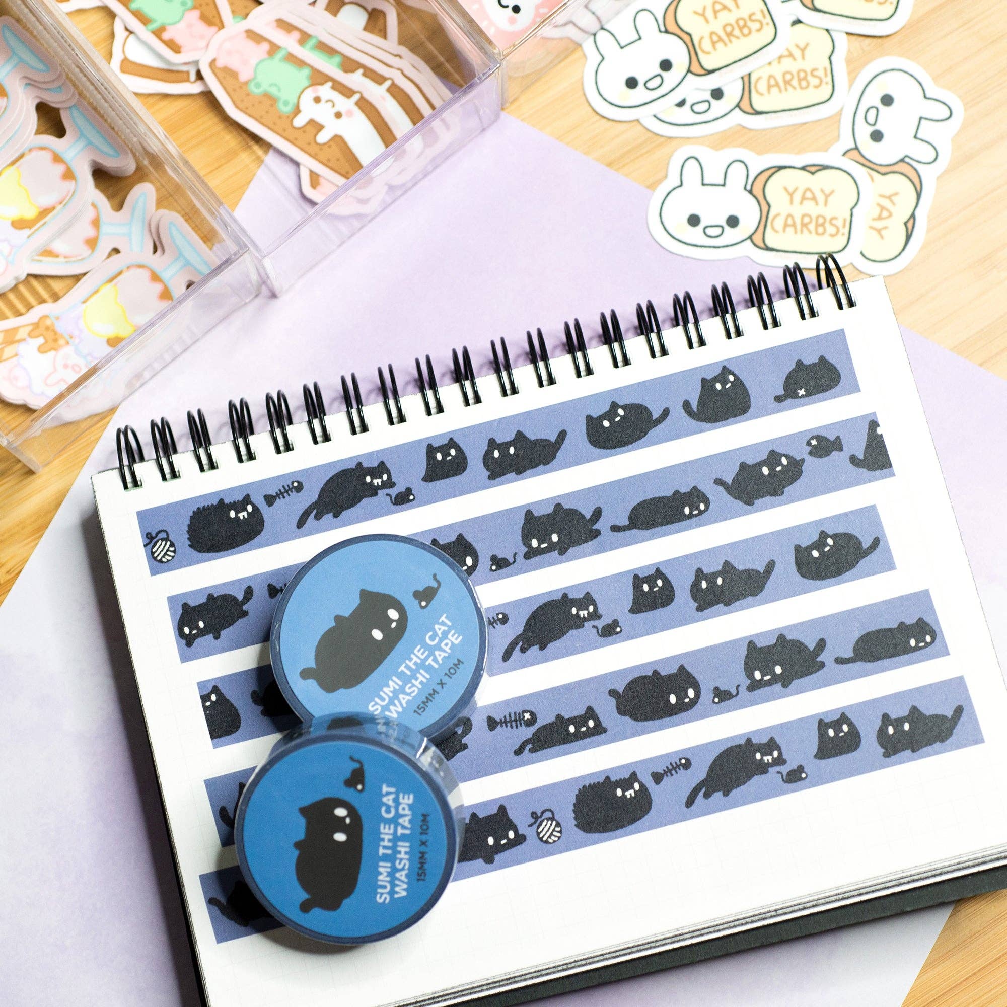 Robot Dance Battle - Wholesale Washi Tape - Sumi The Cat Washi Tape1
